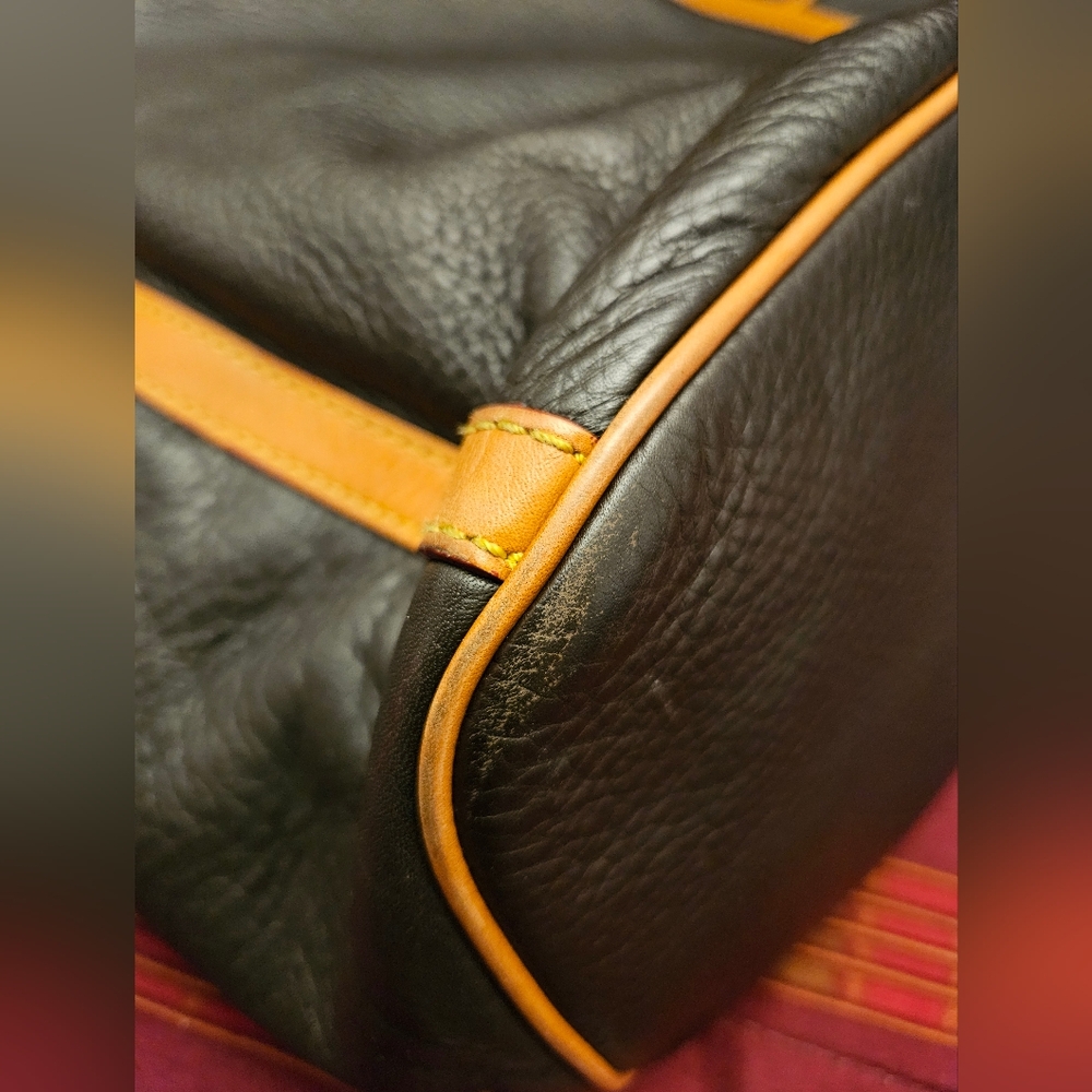 DOONEY BOURKE Florentine Kristen Black Leather Shoulder Tote Bag - Picture 8 of 16